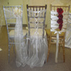 sheer ribbon chivari chair covers